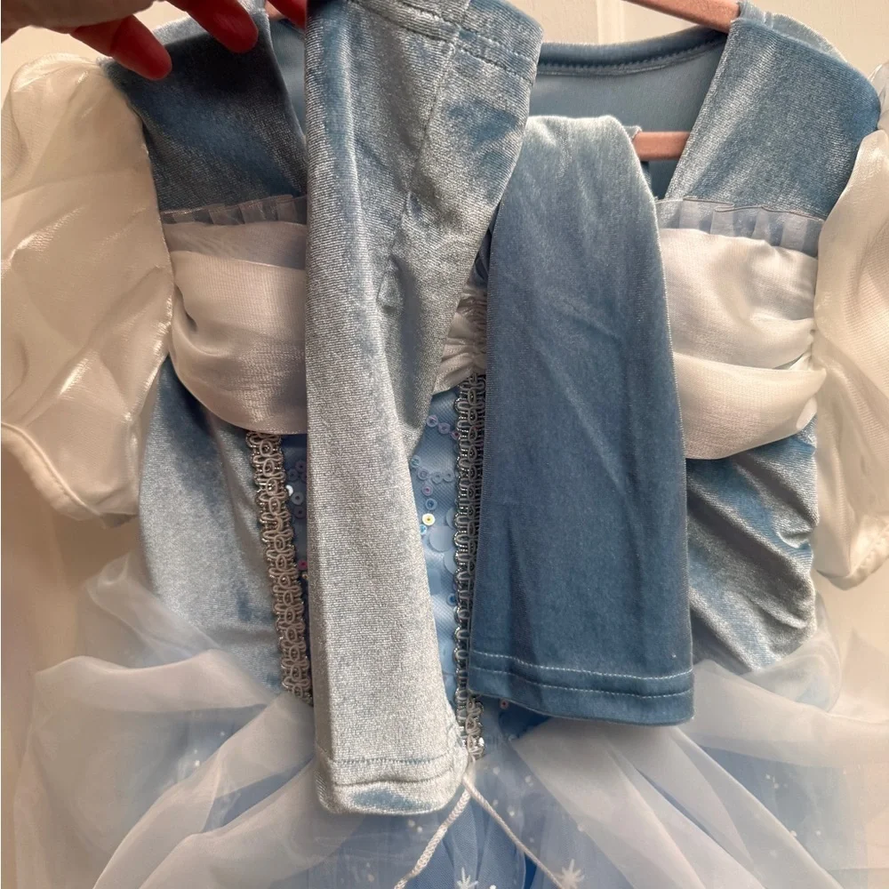 NWOT CUSTOM MADE Disney Cinderella Toddler Girl 6 Princess Dress Up Dress Gloves